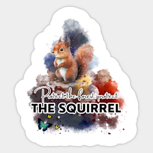 Forest Guardian Squirrel. Sticker